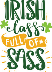 Fototapeta premium Happy St. Patrick's Day handwritten lettering quote for postcards, banners, invitation, posters, t-shirts. Vector illustration