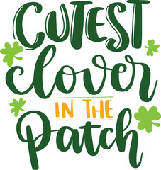 Fototapeta premium Happy St. Patrick's Day handwritten lettering quote for postcards, banners, invitation, posters, t-shirts. Vector illustration
