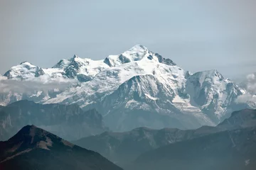 Foto op Plexiglas Mont Blanc Le Mont Blanc depuis le col de la Faucille