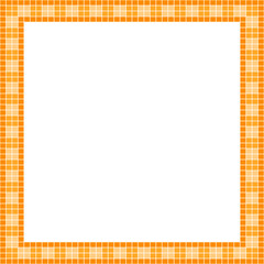 Obraz premium Orange tile frame, Mosaic tile frame or background, Tile background, Seamless pattern, Mosaic seamless pattern, Mosaic tiles texture or background. Bathroom wall tiles, swimming pool tiles.