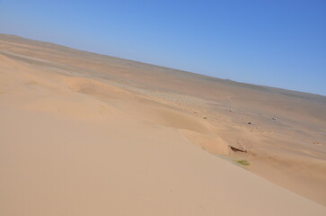 Fototapeta na wymiar footprints in the dunes