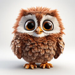 Obraz premium 3d cartoon cute owl