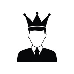 king businessman icon vector business symbol