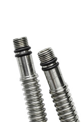 Steel water pipes isolated