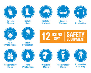 12 Safety Equipment Icons