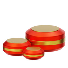 Red Gold 3D Podium Cosmetic