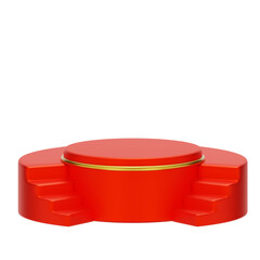 Red Gold 3D Podium Showcase