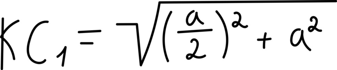 Drawn Math Formula