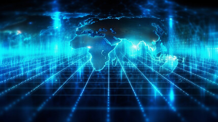 Fototapeta na wymiar global network technology line and digital