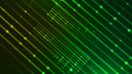 Metaverse dimension, technological background with connection of dots and lines. Led fibre beams. Technology concept