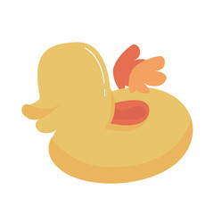 duck float of baby colorful flat design icons vector illustrations