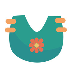 apron of baby colorful flat design icons vector illustrations