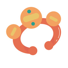 baby toys of baby colorful flat design icons vector illustrations