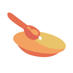 porridge of baby colorful flat design icons vector illustrations