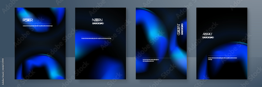 Poster Colorful vector gradient abstract background