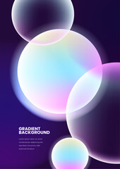 Vector colorful gradient abstract poster design