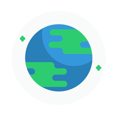 earth of earth day flat icon 
