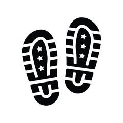 Human Shoe footprints icon white background design