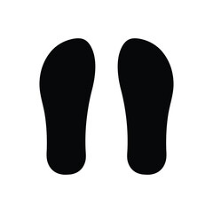 Human Shoe footprints icon white background design.