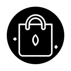 Obraz premium eco totebag of earth day solid icon 