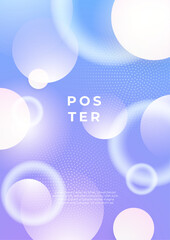 Gradient blurred color stains poster. Abstract backgrounds with color gradient shapes. Graphic templates collection for brochure covers, posters and flyers. Vector illustration.