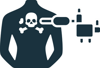 Tattoo icon. Monochrome simple sign from hobby collection. Tattoo icon for logo, templates, web design and infographics.
