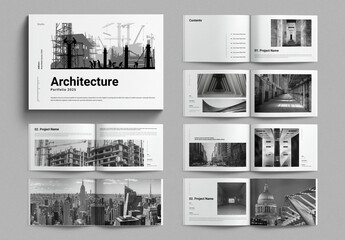 Architect Brochure Design Layout Landscape