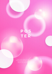 Colorful poster template with vibrant color gradient shapes and blur effects. Smooth gradient collection. Ideal for flyer, social media, banner, placard. Vector illustration