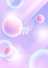 Colorful poster template with vibrant color gradient shapes and blur effects. Smooth gradient collection. Ideal for flyer, social media, banner, placard. Vector illustration