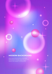 Colorful poster template with vibrant color gradient shapes and blur effects. Smooth gradient collection. Ideal for flyer, social media, banner, placard. Vector illustration