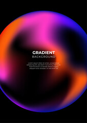 Vector gradient abstract colorful poster template design
