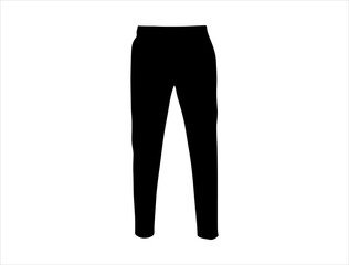 Pant silhouette vector art white background