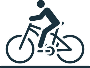 Biking icon. Monochrome simple sign from hobby collection. Biking icon for logo, templates, web design and infographics.