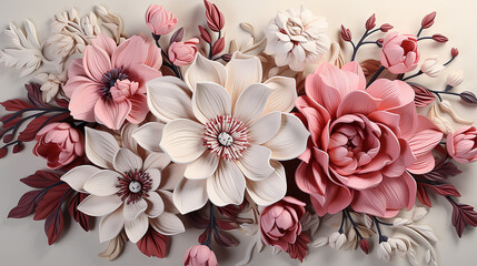 Flower Wall tiles Decor on Marble For Home Decoration, wallpaper, web page background 