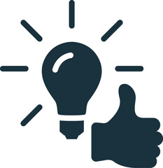 Good idea icon. Monochrome simple sign from idea collection. Good idea icon for logo, templates, web design and infographics.