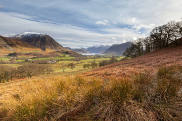 Crummock Water, Lorton Vale. Lake District National Park in Cumbria, UK.