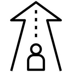 move on outline style icon
