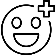 positive thinking outline style icon