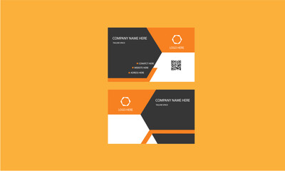 Uncommon creative modern double sided professional business card and mok up tamplate.
