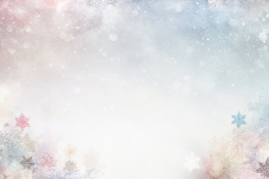 modern christmas background with snowflakes