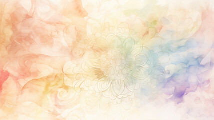 background spectrum floral ornament vintage wallpaper in multi-colored soft color design. copy space blank