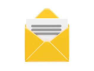 Email icon 3d element illustration