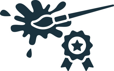 Design patent icon. Monochrome simple sign from intellectual property collection. Design patent icon for logo, templates, web design and infographics.