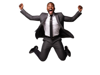 Black Businessman Excited