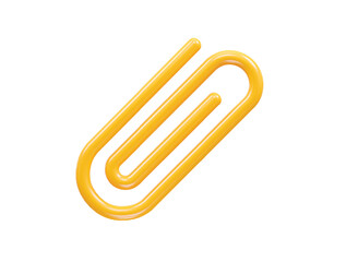 Paper clip icon 3d illustration render