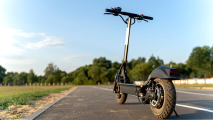 electric scooter on the track © I
