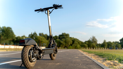 electric scooter on the track