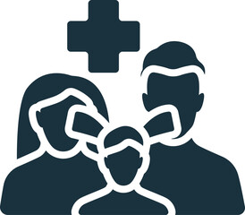 Family medicine icon. Monochrome simple sign from medical speialist collection. Family medicine icon for logo, templates, web design and infographics.