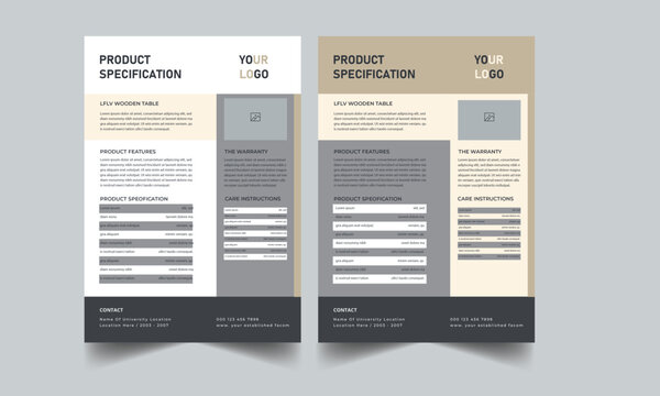 A4 Product Specification Sheet