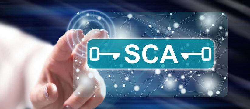 Woman touching a sca concept